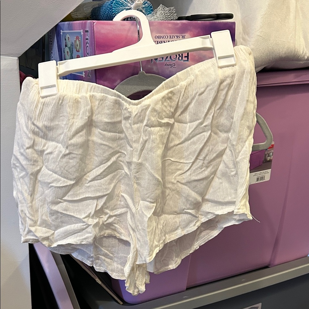 Women's Cream lounge Shorts/swim cover
